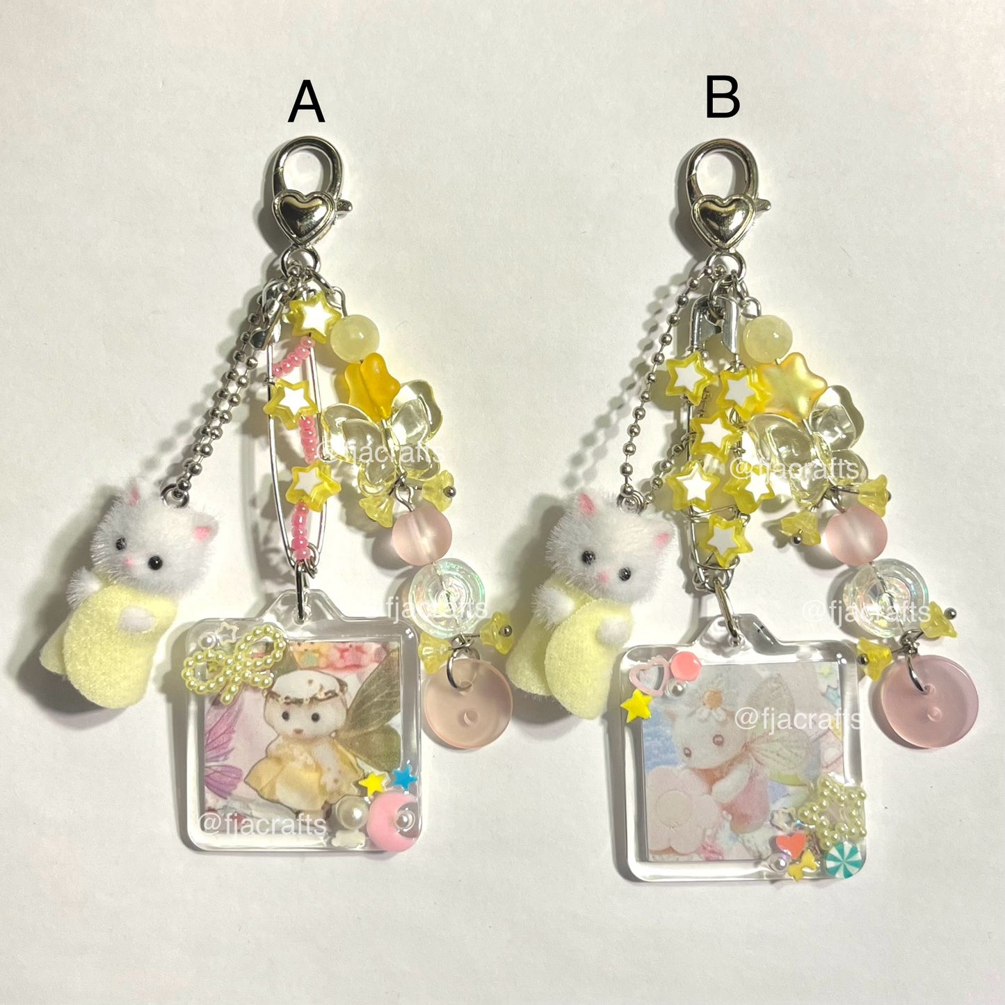 (Copy) Silvan Family Deco Sticker Photo Frame Keychain Bag Clip Cute Kawaii| yellow, pink, resin FJA Crafts