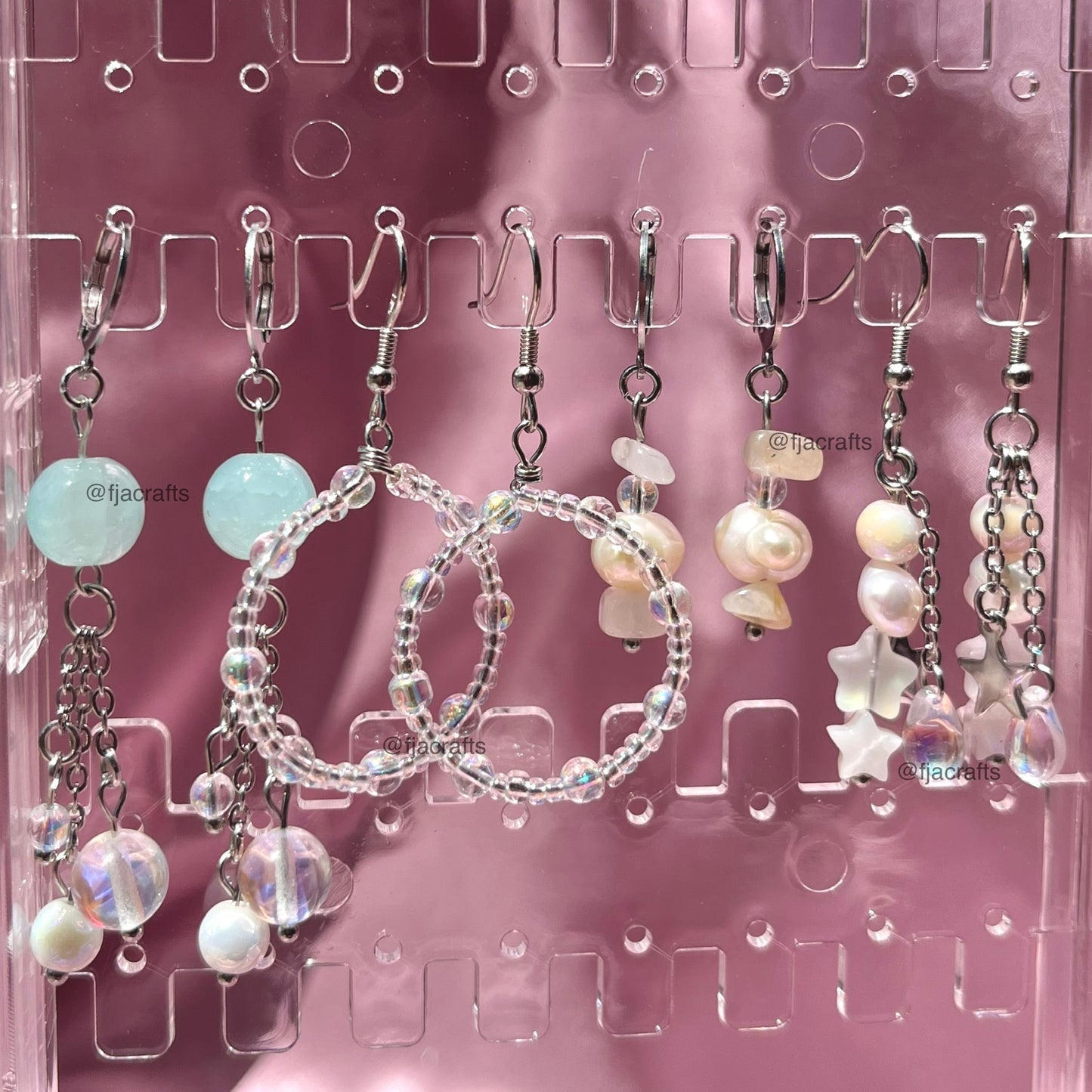 Bubbles & Pearls Dangle Earrings | Atlantica Collection FJA Crafts