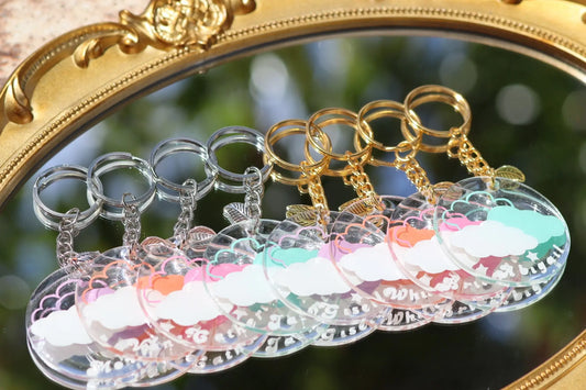 Personalized Acrylic Cloud Keyring fjacrafts