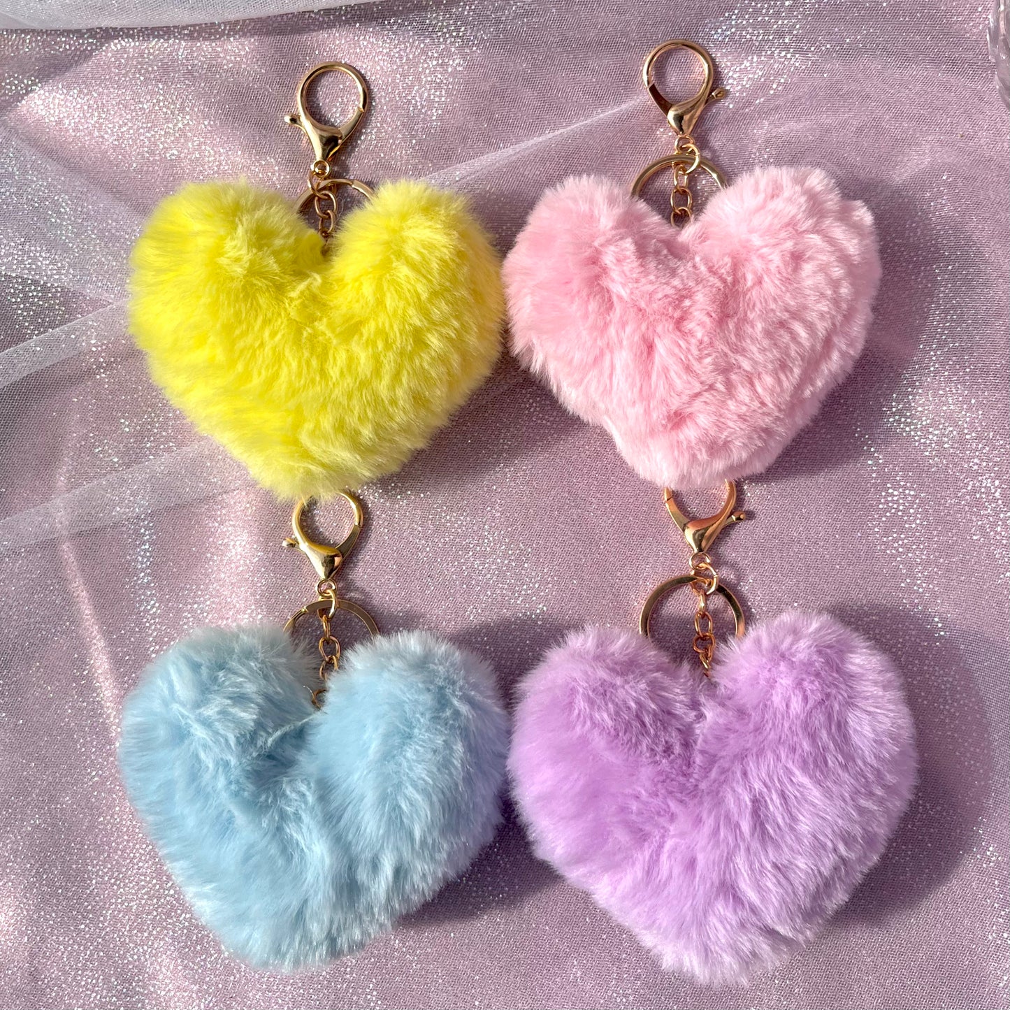 Heart Shaped Fuzzy PomPom FJA Crafts