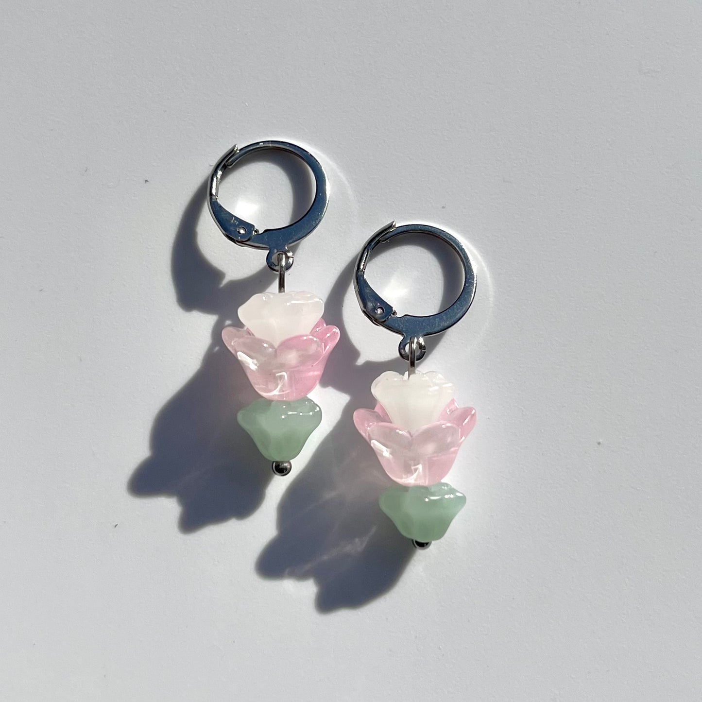 Tulips & Roses Flower Dangle Earrings | Au Naturel Collection FJA Crafts