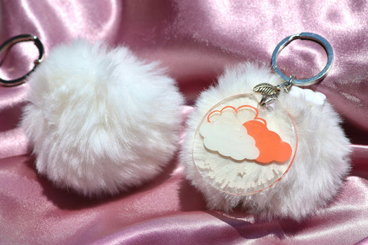 Fuzzy PomPom Keyring fjacrafts